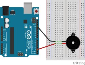 Esquema buzer en placa arduino