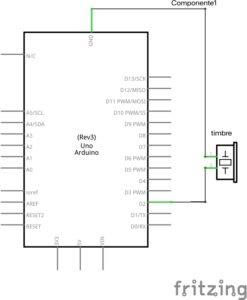 Diagrama buzer en placa arduino