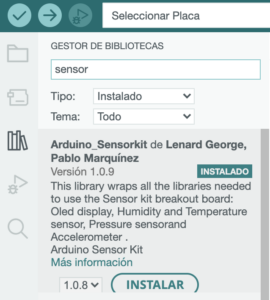 librería sensor kit de arduino